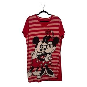 Disney Red Graphic Logo Sleep Tee
